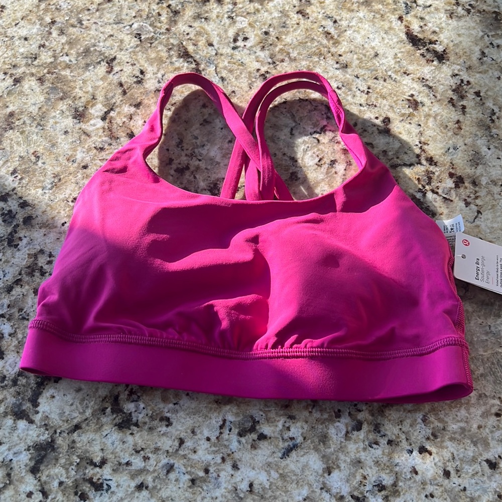 NWT 🍋 Lululemon Ripened Raspberry Energy Bra Size 4